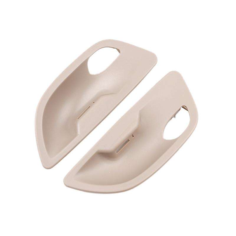4Pcs Car Interior Door Handle Bowl Cover Trim for 5 Series F10 F11 F18 520 525 2011-2017 Yellow-Whit