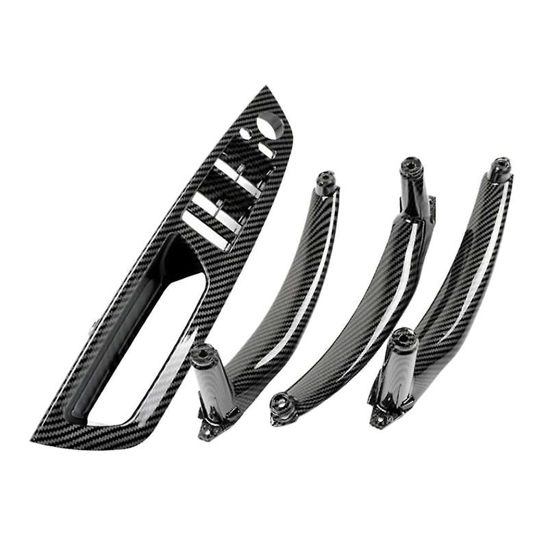 4pcs Car Interior Window Switch Panel Door Handle Pull Cover Trim for  E70 E71 E72 X5 X6 2007-2014
