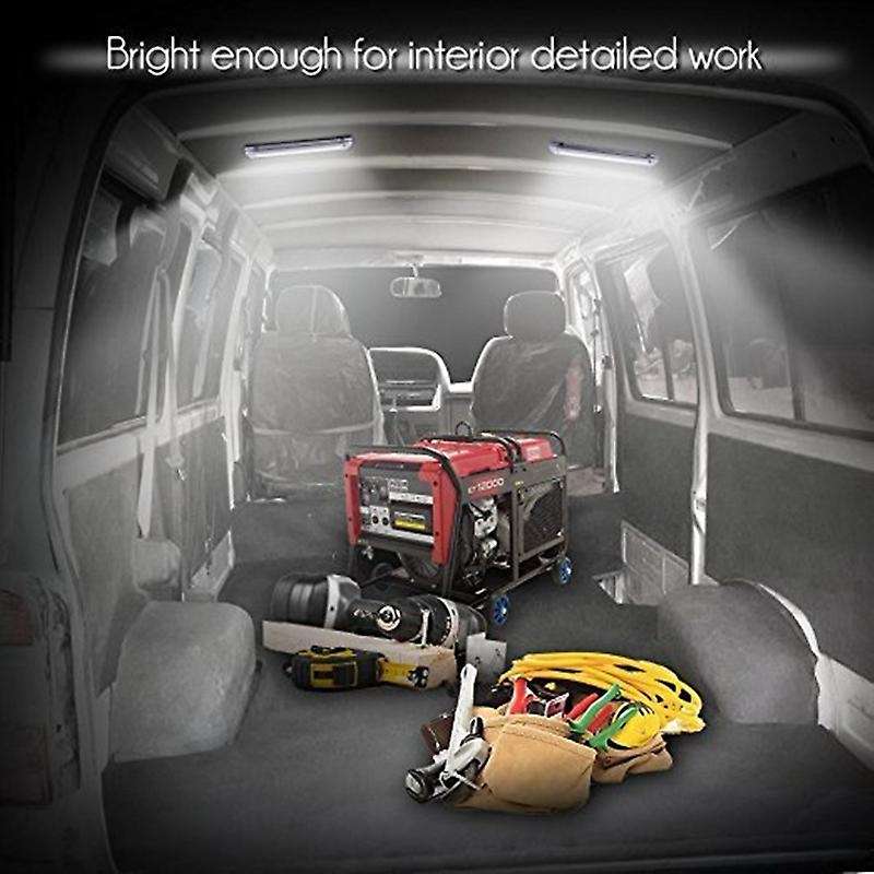 4PCS Car Interior Light Strip Bar 108 LED 6500K White Strip Lamp with ON/OFF Switch for Truck Carava