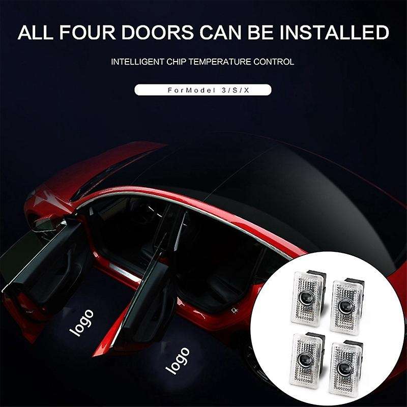 4Pcs Car LED Shadow Light Welcome Light Decorative Signal LOGO Lamp for X Y 2019-2021 Styling Access