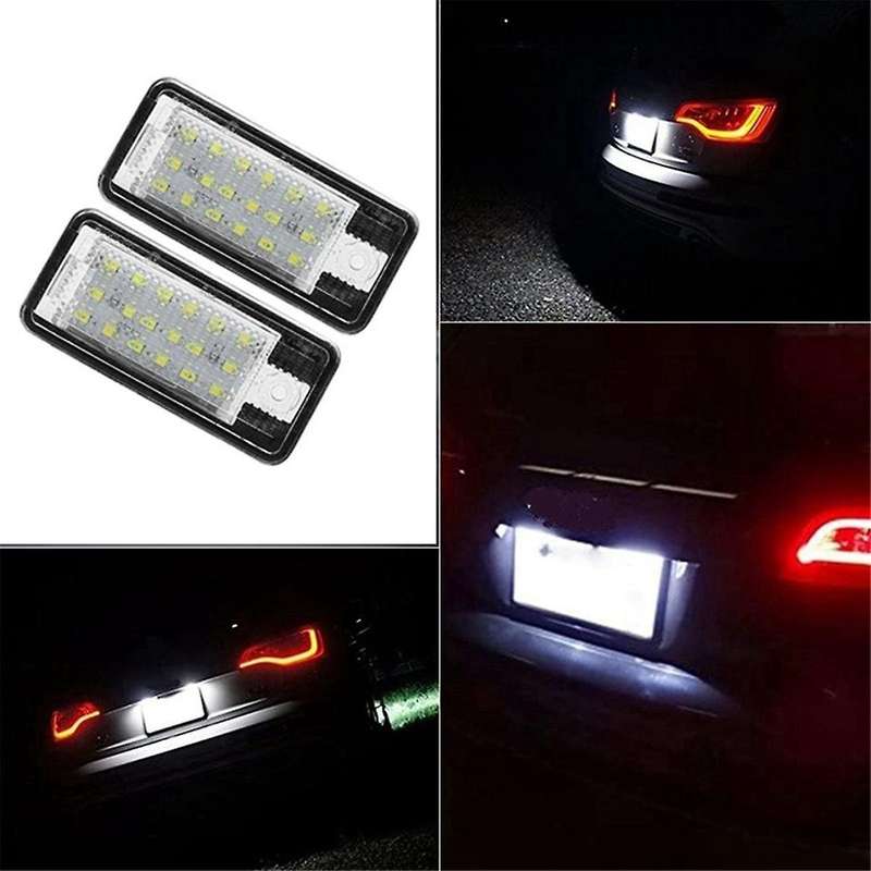 4pcs Car LED License Number Plate Light Lamp White for A3 S3 8P A4 B6 B7 A5 A6 4F A8 S8 C6