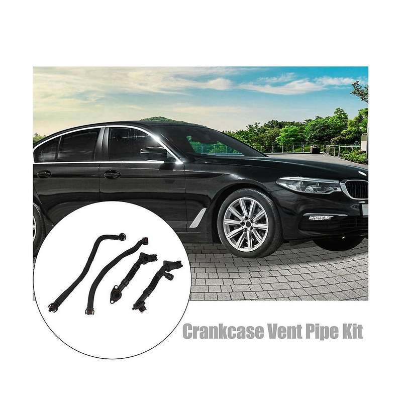 4pcs Car Left+right Crankcase Vent Pipe for 550i 650i 750i 750li X5 X6 11157575641, 11157646087, 111