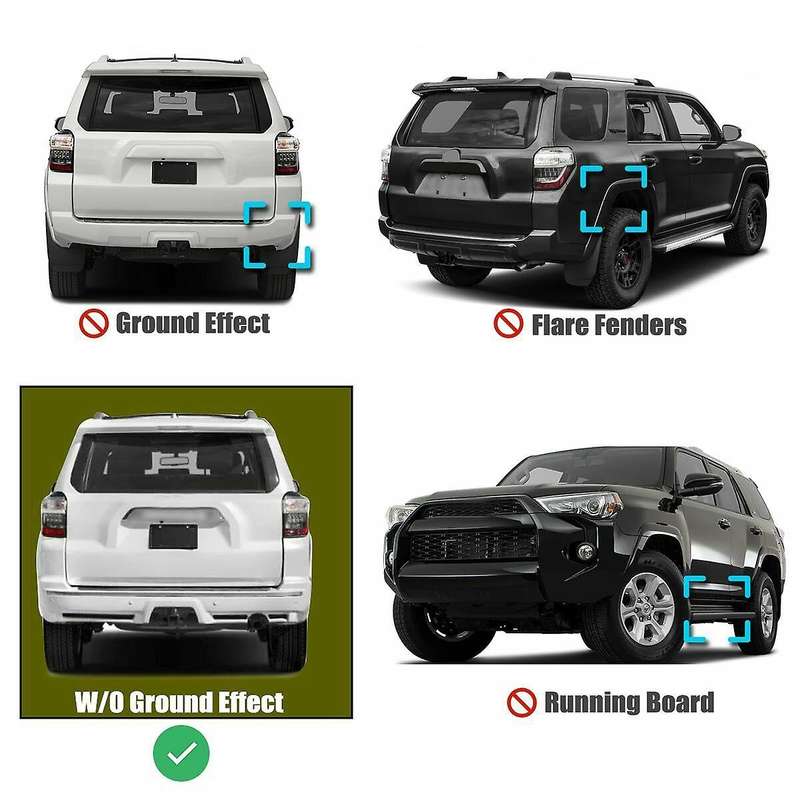 4Pcs Car Mud Flaps Mudguards Splash Guards for 4Runner 2010-2020 PT769-89110 Car Accessories