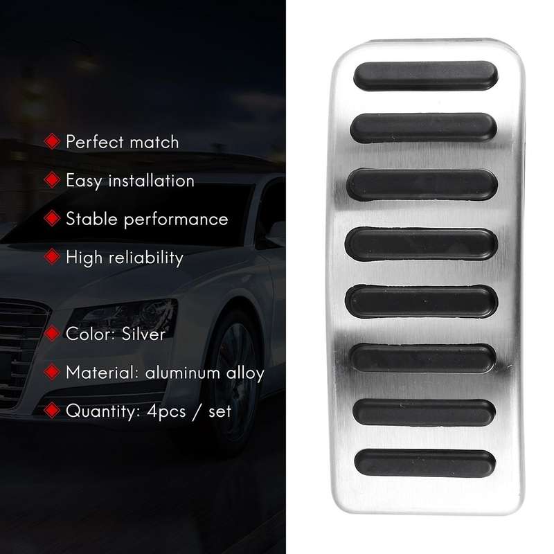 4Pcs Car Rest Accelerator Brake Pedal for Golf 4 R32 -A3 SEAT