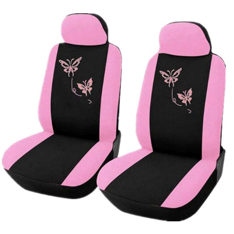 4Pcs Car Seat Covers Butterfly Embroidery Car-Styling Woman Seat Covers Automobiles Car Interior Acc