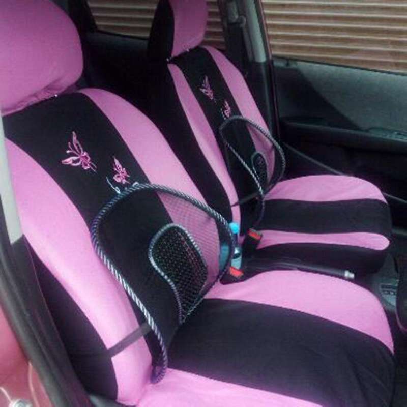 4Pcs Car Seat Covers Butterfly Embroidery Car-Styling Woman Seat Covers Automobiles Car Interior Acc