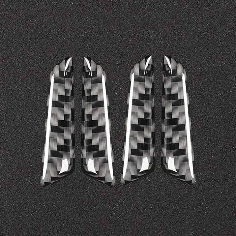4Pcs Car Seat Adjust Button Cover Sticker Carbon Fiber Trim Auto Anti-Scratch Accessories for A4 B9
