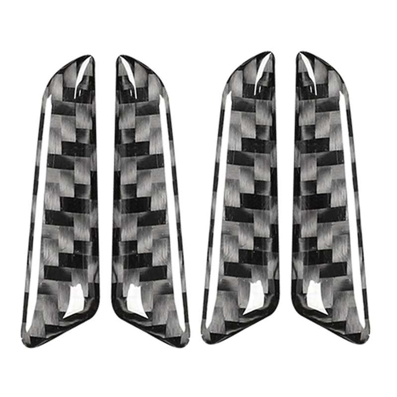 4Pcs Car Seat Adjust Button Cover Sticker Carbon Fiber Trim Auto Anti-Scratch Accessories for A4 B9