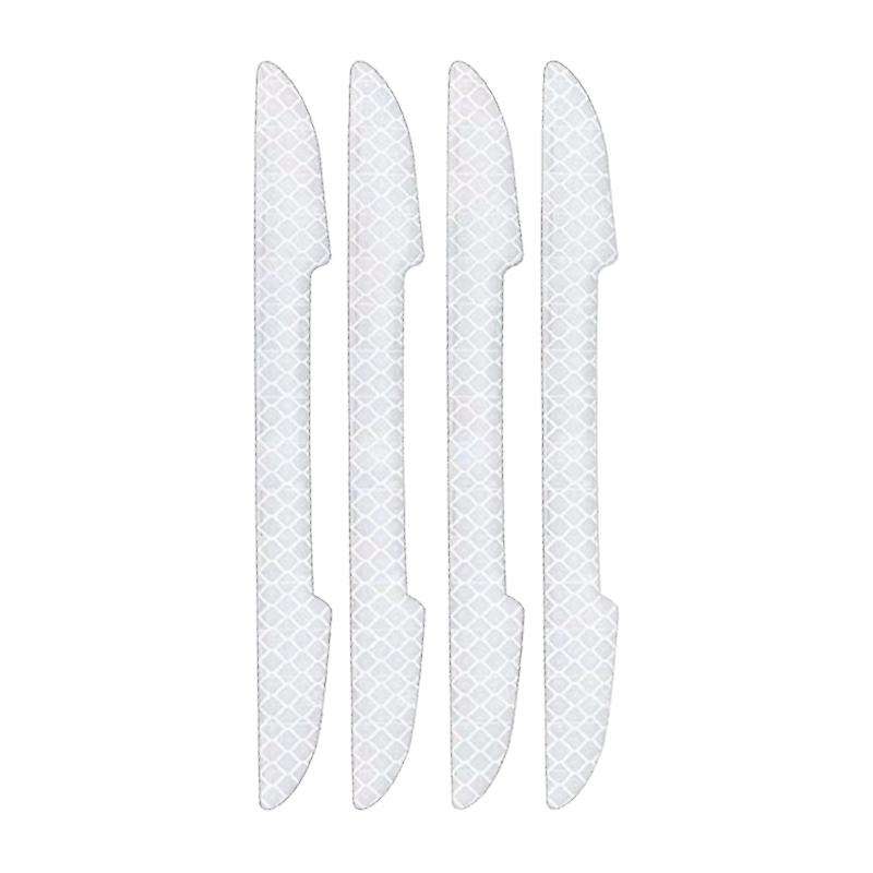 4PCS Car Side Door Reflective Stripe Protective Strip Anti-Collision Strips Scrape Guard Handle Cove