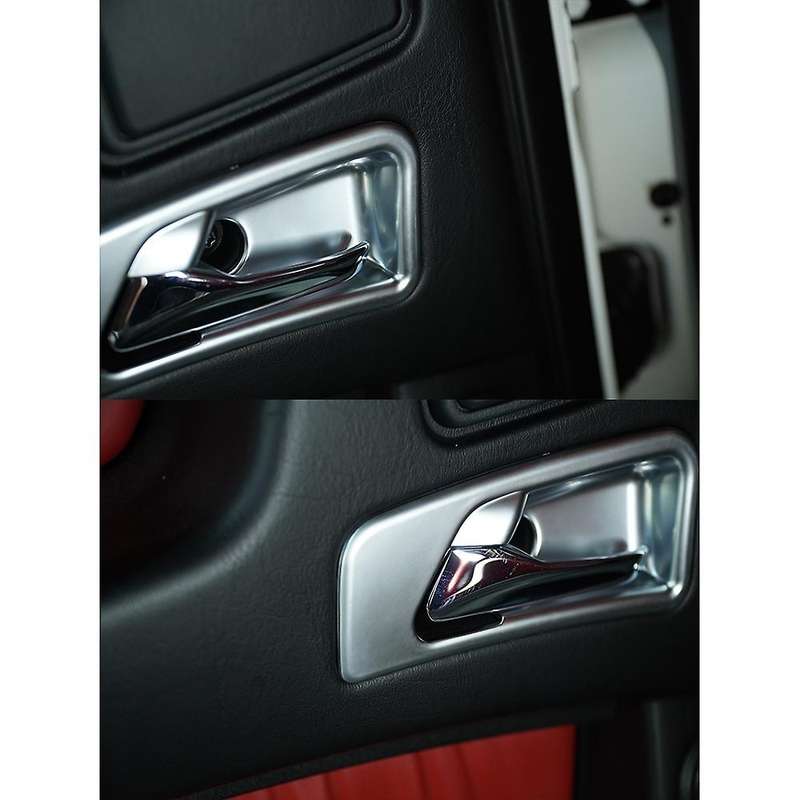 4PCS Car Silver Inner Door Handle Bowl Cover Trim for G Class W463 G63 G500 2007-2010