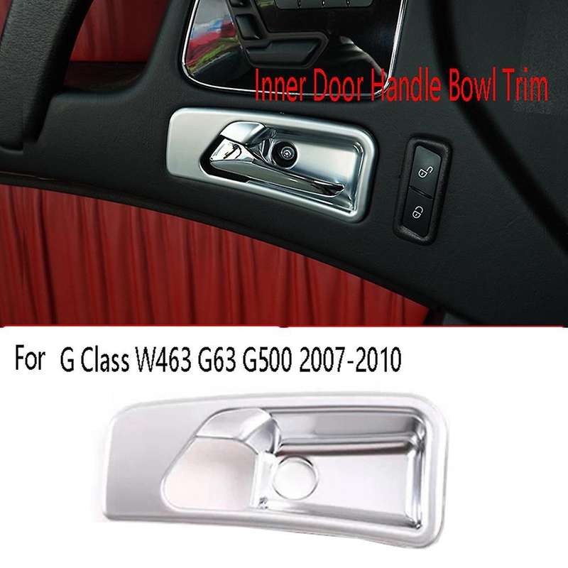 4PCS Car Silver Inner Door Handle Bowl Cover Trim for G Class W463 G63 G500 2007-2010