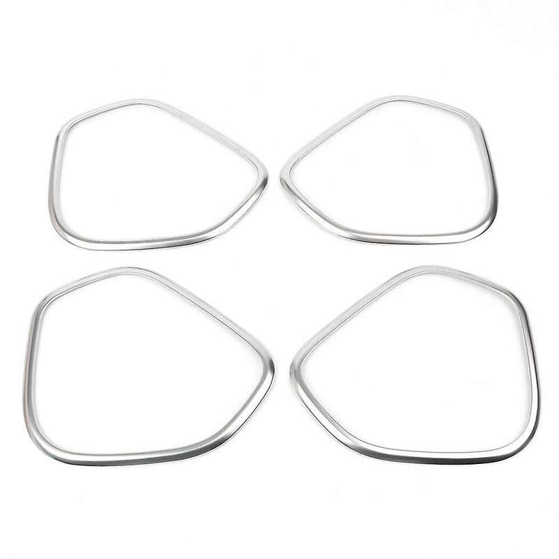 4Pcs Car Silver Steel Interior Door Speaker Cover Trims for XC60 2018