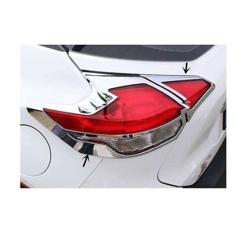 4pcs Car Tail Light Cover Trim Chrome Rear Bumper Brake Lights Parts for Kicks 2017-2023