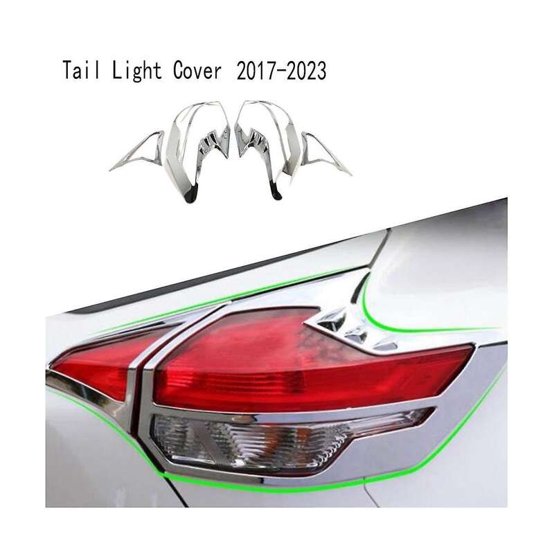4pcs Car Tail Light Cover Trim Chrome Rear Bumper Brake Lights Parts for Kicks 2017-2023