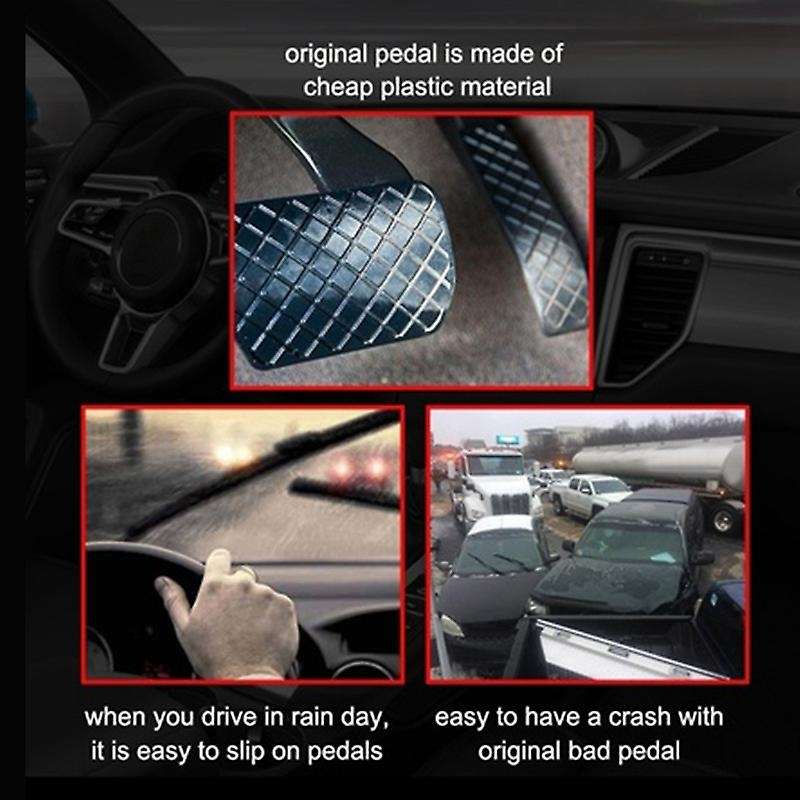 4Pcs Car Stainless Gas Brake Pedal Clutch Pedal for MK5 Golf 5 6