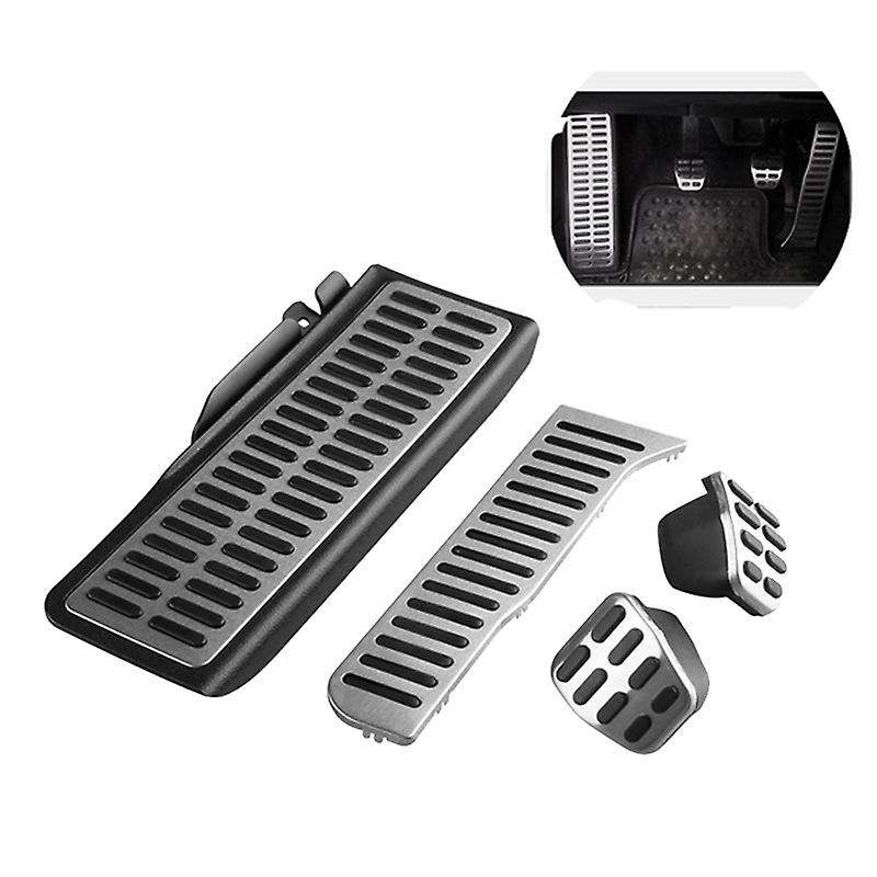 4Pcs Car Stainless Gas Brake Pedal Clutch Pedal for MK5 Golf 5 6