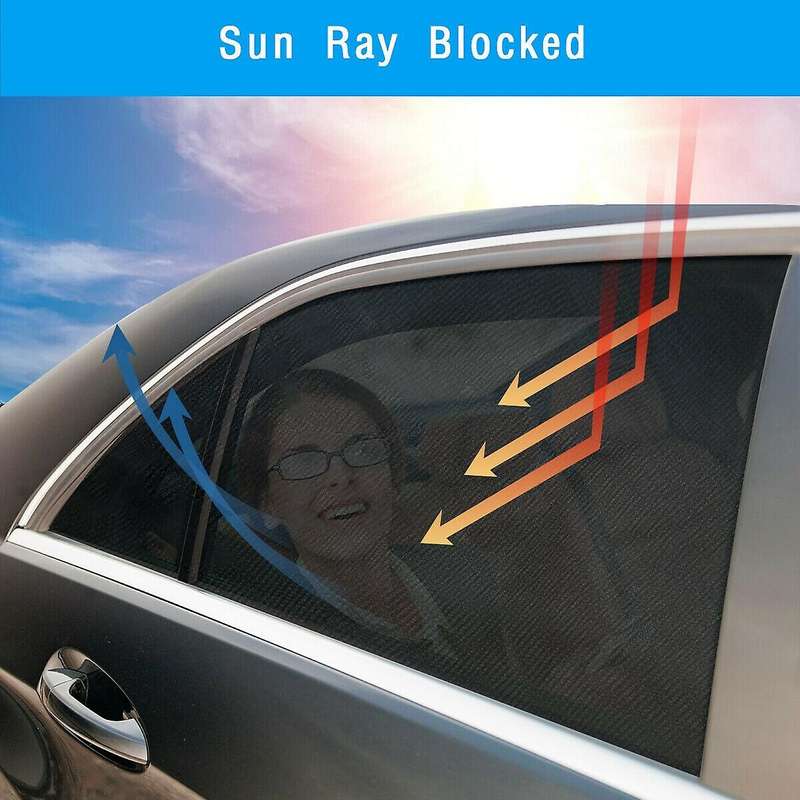 4Pcs Car Sun Shade Front Rear Window Screen Cover Visor Sunshade for UV Protector