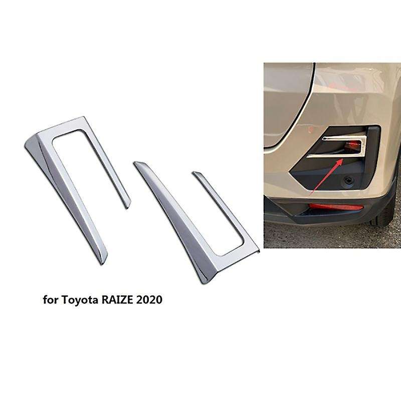 4PCS Car Stickers for Raize A200A/210A Stainless Steel Rear Reflector Garnish Protectors Cover Trim
