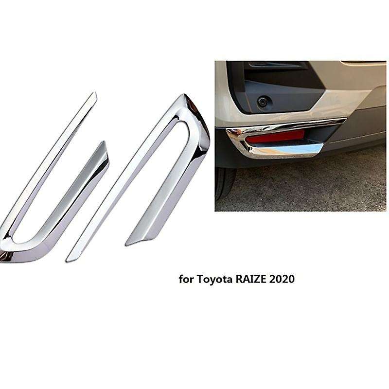 4PCS Car Stickers for Raize A200A/210A Stainless Steel Rear Reflector Garnish Protectors Cover Trim