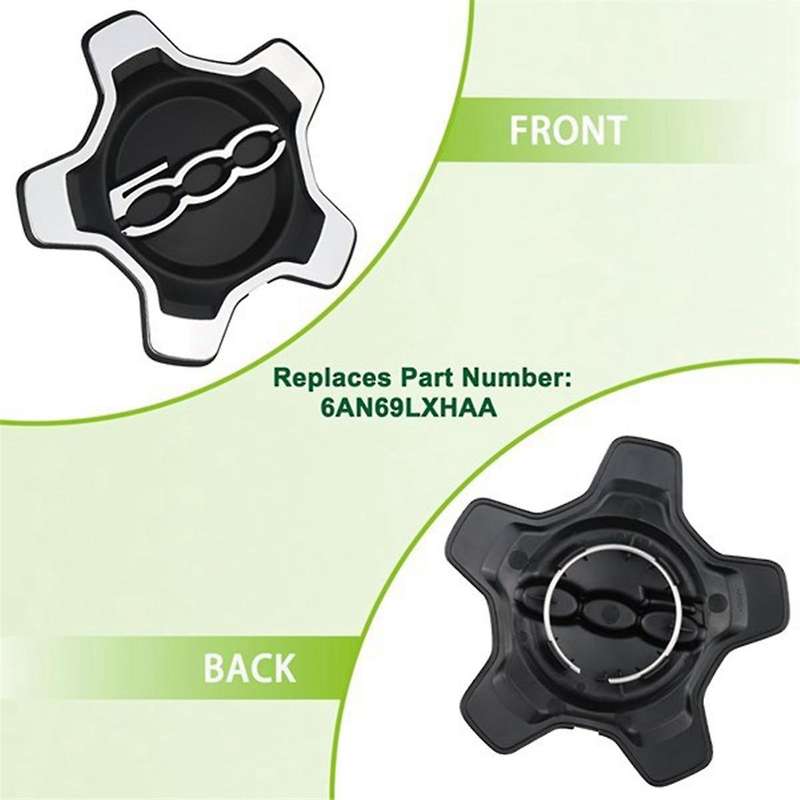4Pcs Car Wheel Center Cap Cover 6AN69LXHAA 735626312 for 500X 2016-2022 Dust Cover Car Accessories