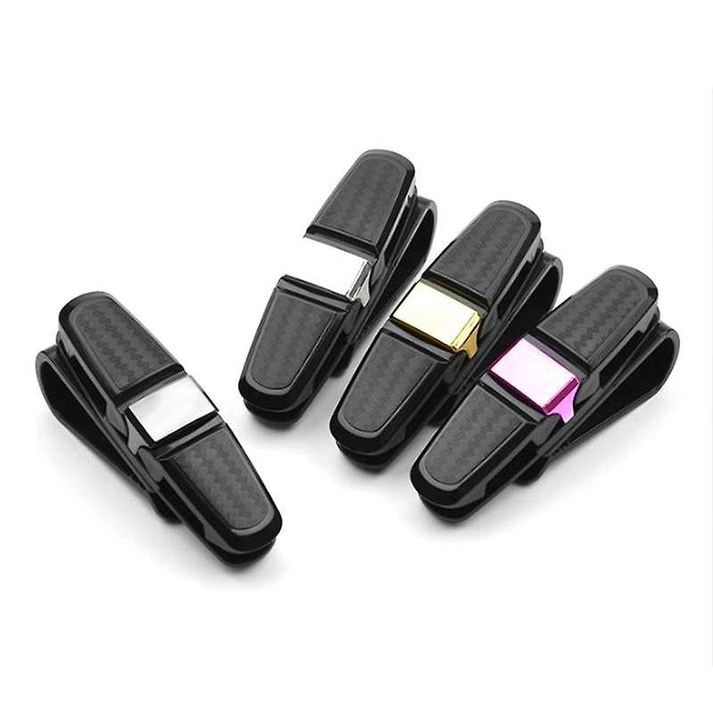 4pcs Car Visor Sunglass Holder Frame Visor Pen Holder Multipurpose Car Visor Accessories for Glasse