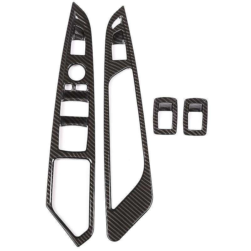 4Pcs Car Window Button Switch Panel Frame Trim Cover for X5 F15 2014-2018 X6 F16 2015-2018 LHD Acces