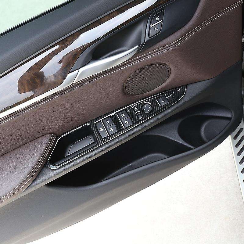 4Pcs Car Window Button Switch Panel Frame Trim Cover for X5 F15 2014-2018 X6 F16 2015-2018 LHD Acces