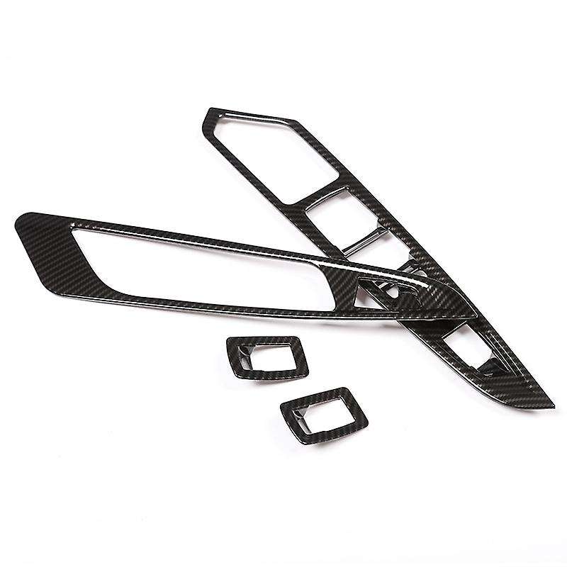 4Pcs Car Window Button Switch Panel Frame Trim Cover for X5 F15 2014-2018 X6 F16 2015-2018 LHD Acces