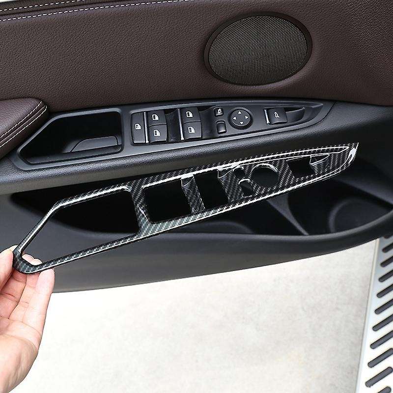 4Pcs Car Window Button Switch Panel Frame Trim Cover for X5 F15 2014-2018 X6 F16 2015-2018 LHD Acces
