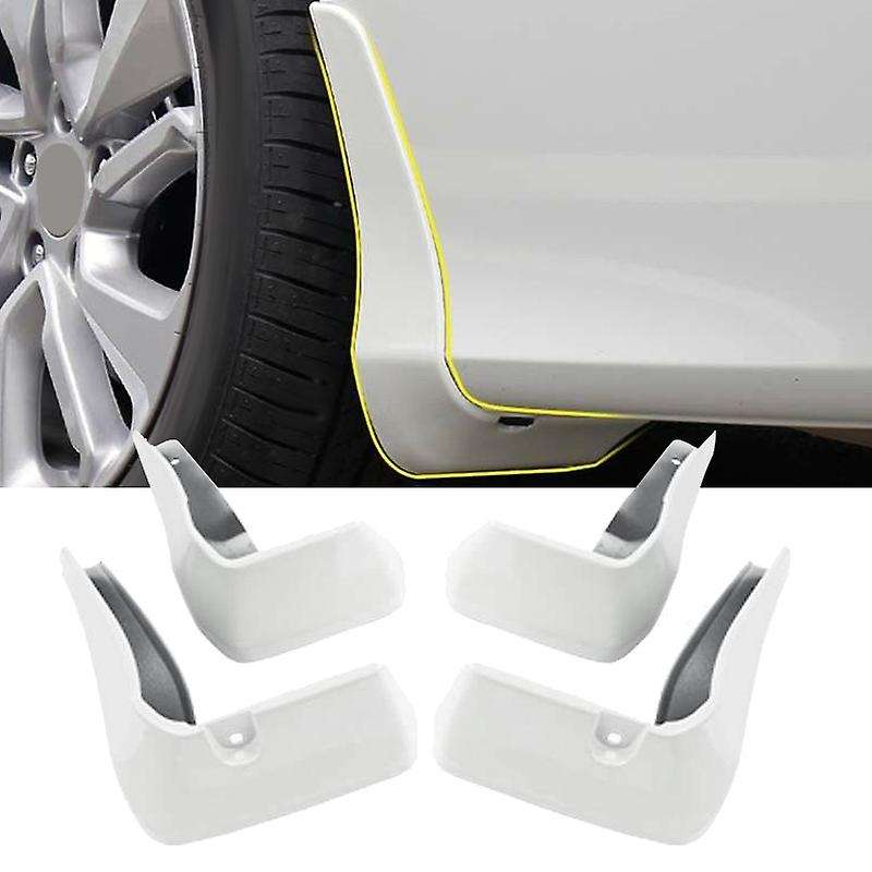 4Pcs Car White Mud Flaps Mudguards Splash Guards for 2018 2019 2020 Accord Sedan 10Th Generation