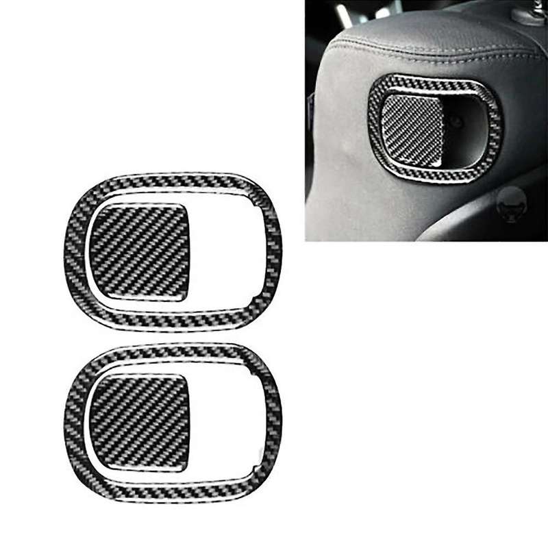 4Pcs Carbon Fiber Interior Seat Back Cover Trim for 2015-New