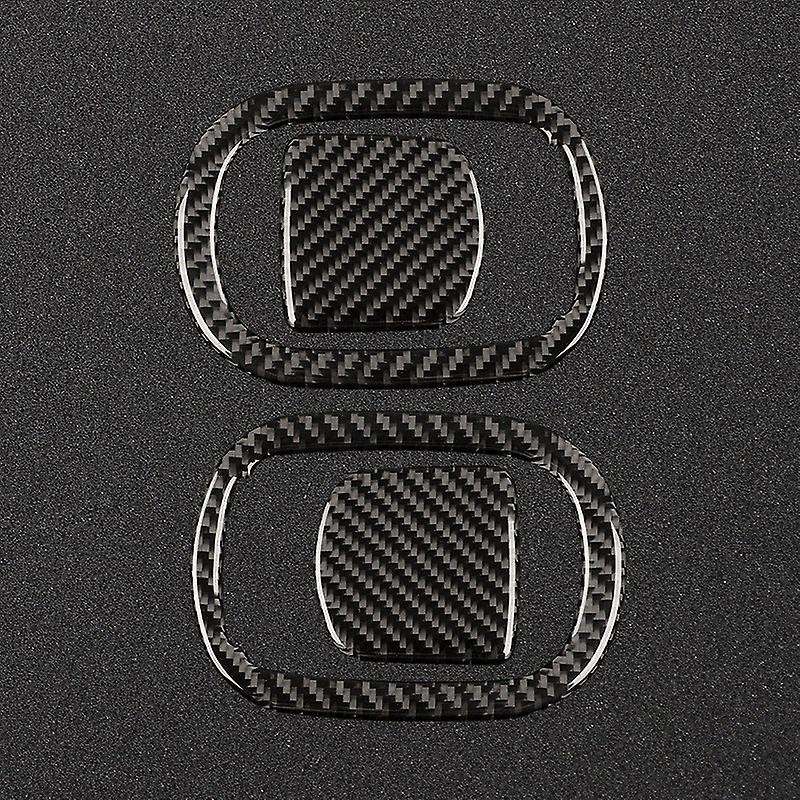 4Pcs Carbon Fiber Interior Seat Back Cover Trim for 2015-New
