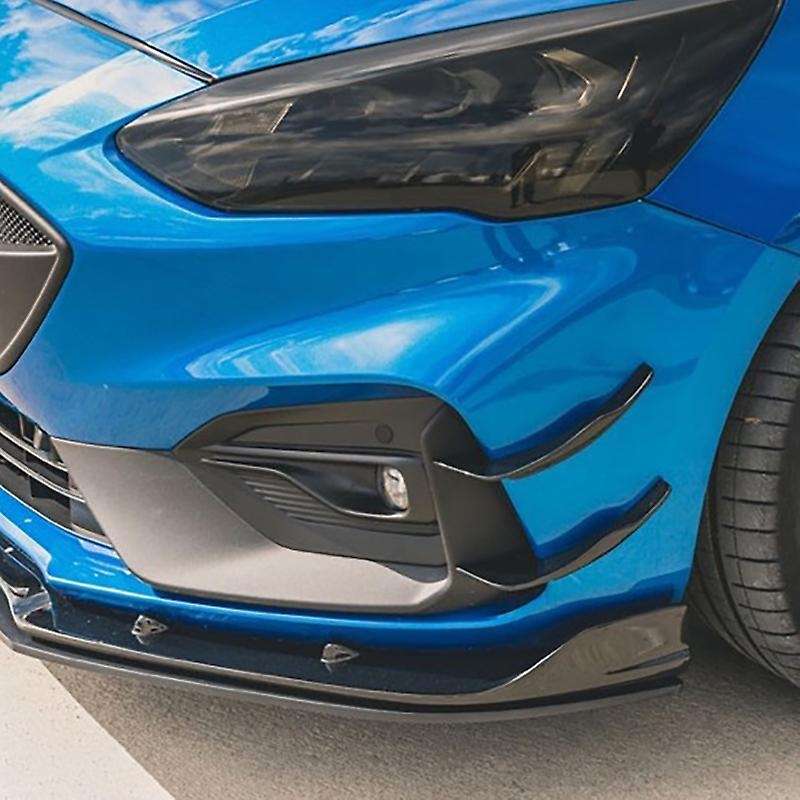 4PCS Carbon Fiber Front Lip Wind Air Knife Canards Splitter for Focus ST-Lline 2019-2021 Side Bumper