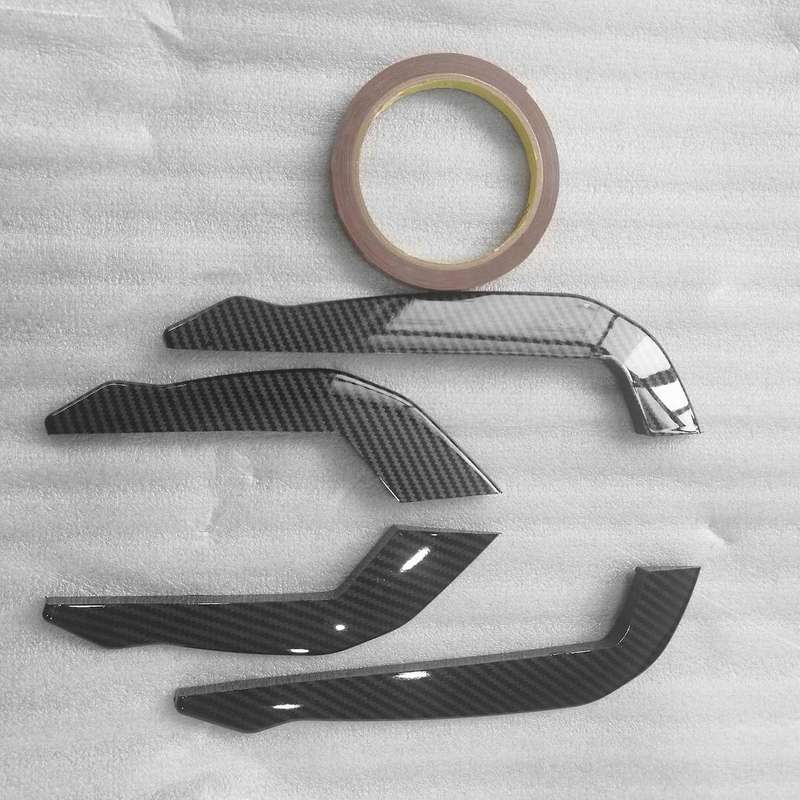 4PCS Carbon Fiber Front Lip Wind Air Knife Canards Splitter for Focus ST-Lline 2019-2021 Side Bumper