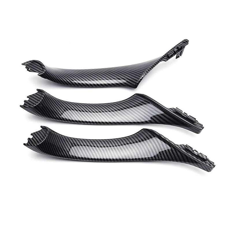 4PCS Carbon Fiber Door Window Switch Panel Interior Handle Covers for  5 Series F10 F11 F18 520I 523