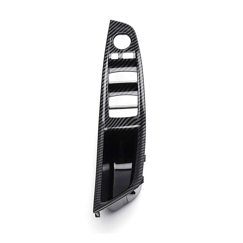 4PCS Carbon Fiber Door Window Switch Panel Interior Handle Covers for  5 Series F10 F11 F18 520I 523