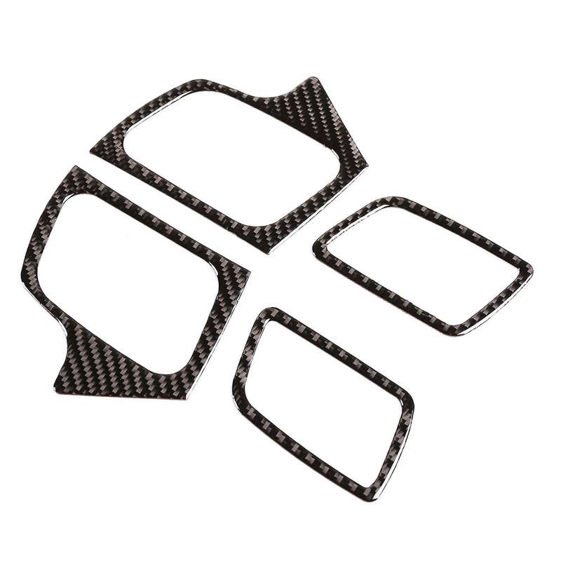 4Pcs Carbon Fiber ABS Central Control Dashboard Side Air Outlet Trim Cover for -V 2016-2019 Car Styl