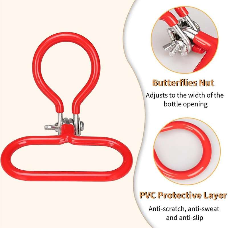 4Pcs Carboy Handle, Portable Glass Carboy Handle, Adjustable Heavy Duty Carboy Holder, Essential Win