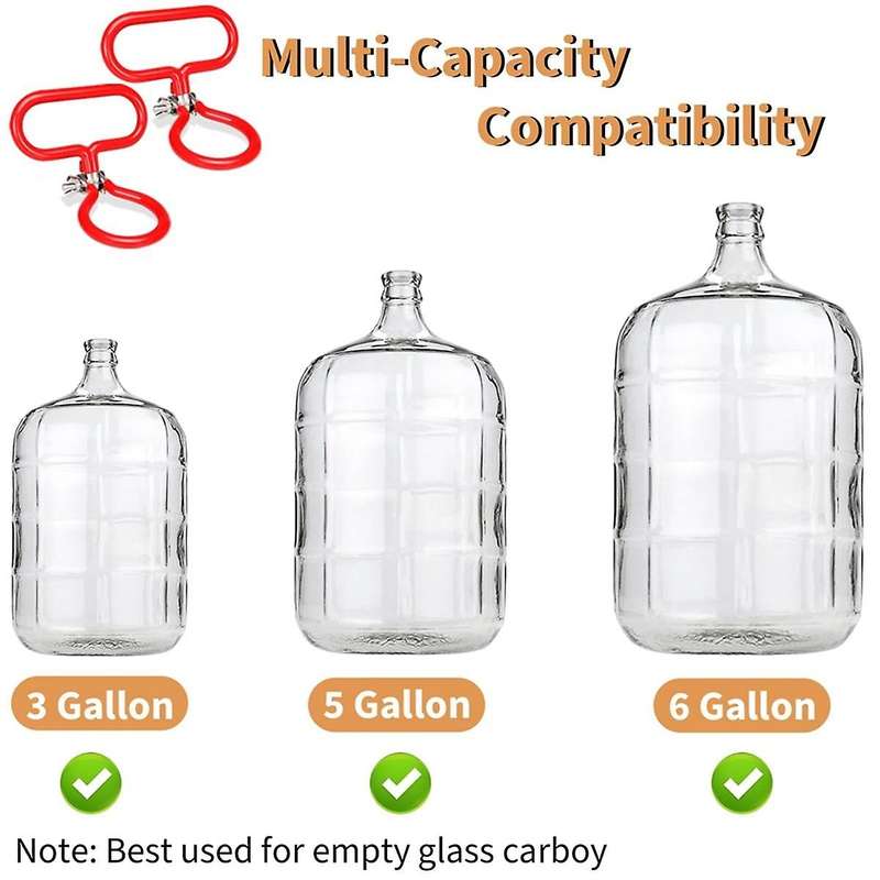 4Pcs Carboy Handle, Portable Glass Carboy Handle, Adjustable Heavy Duty Carboy Holder, Essential Win