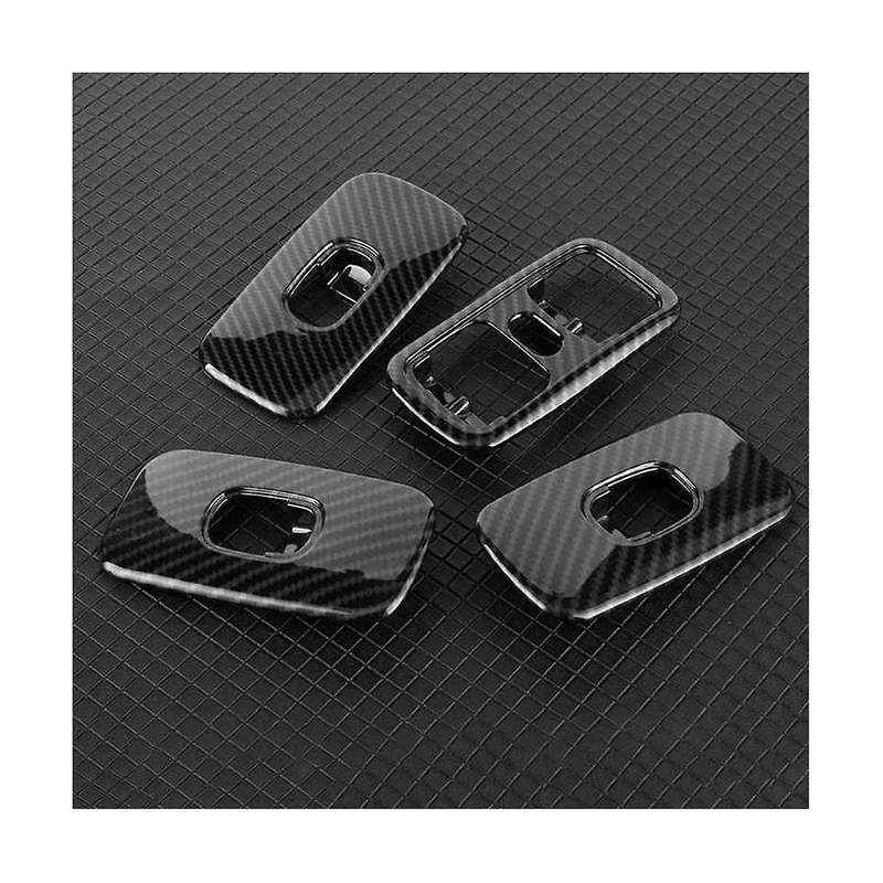 4pcs Carbon Fiber Window Lift Switch Cover Decoration for G Class W463 G500 2007-2010