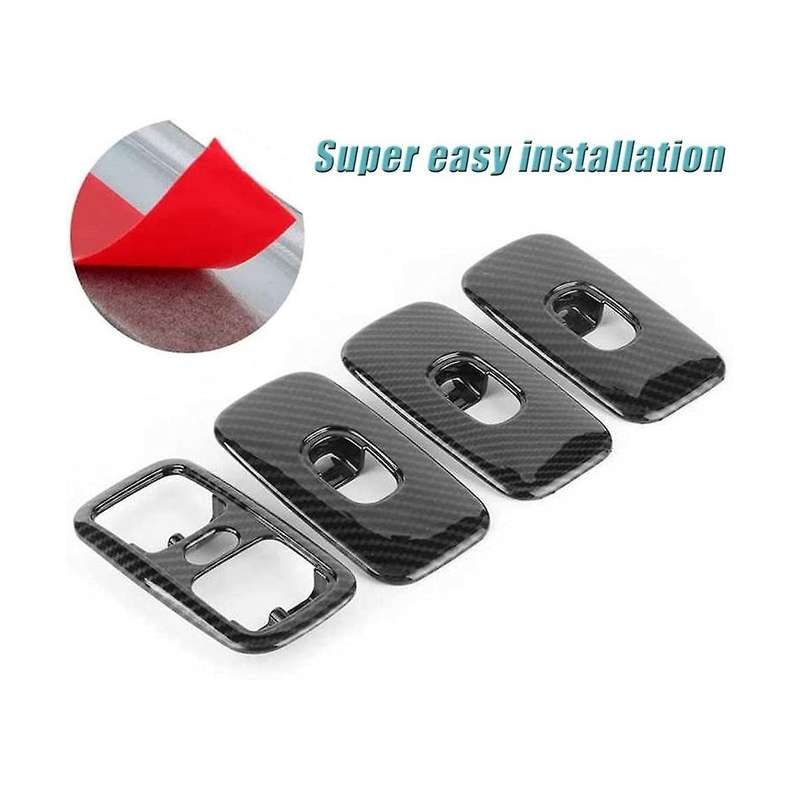 4pcs Carbon Fiber Window Lift Switch Cover Decoration for G Class W463 G500 2007-2010