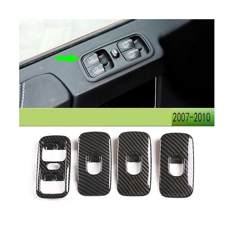 4pcs Carbon Fiber Window Lift Switch Cover Decoration for G Class W463 G500 2007-2010