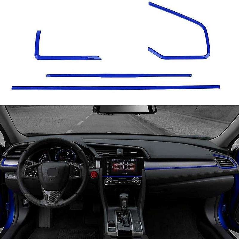 4Pcs Center Consoles Panel Stickers Dashboard Trims Strips Inner Decals for 10Th Gen 2019 2018 2017