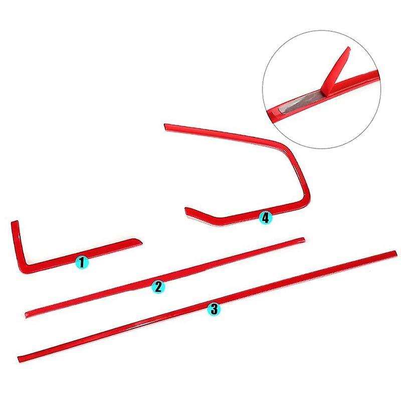 4Pcs Center Consoles Panel Stickers Dashboard Trims Strips Inner Decals for 10Th Gen 2019-2016