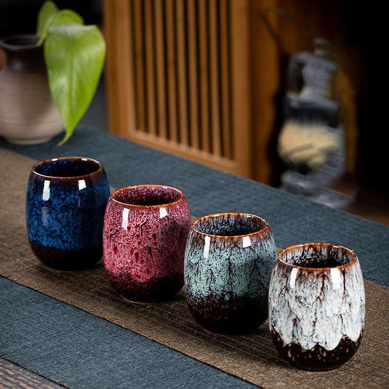 4Pcs Ceramic Teacup Porcelain Cup Home Tea Cup Ceramic Cup Tea Cup Set Cute Cups Coffee Mugs