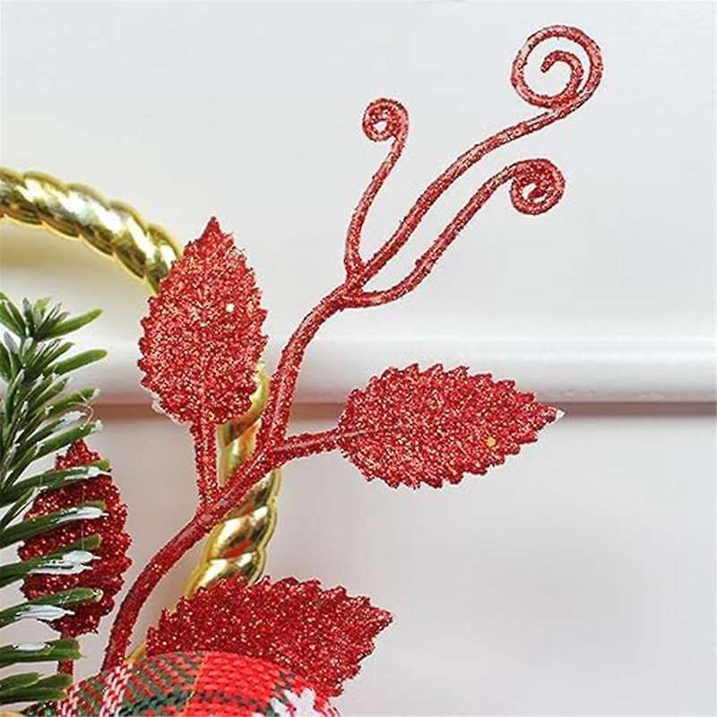 4pcs Christma Jingle Bells Door Hanger Ornaments Red Christmas Tree Decorations with 5 Bells and Pin