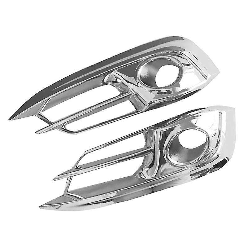 4Pcs Chrome Bumper Front&Rear Fog Light Lamp Cover Grille for 10Th 2016-2019