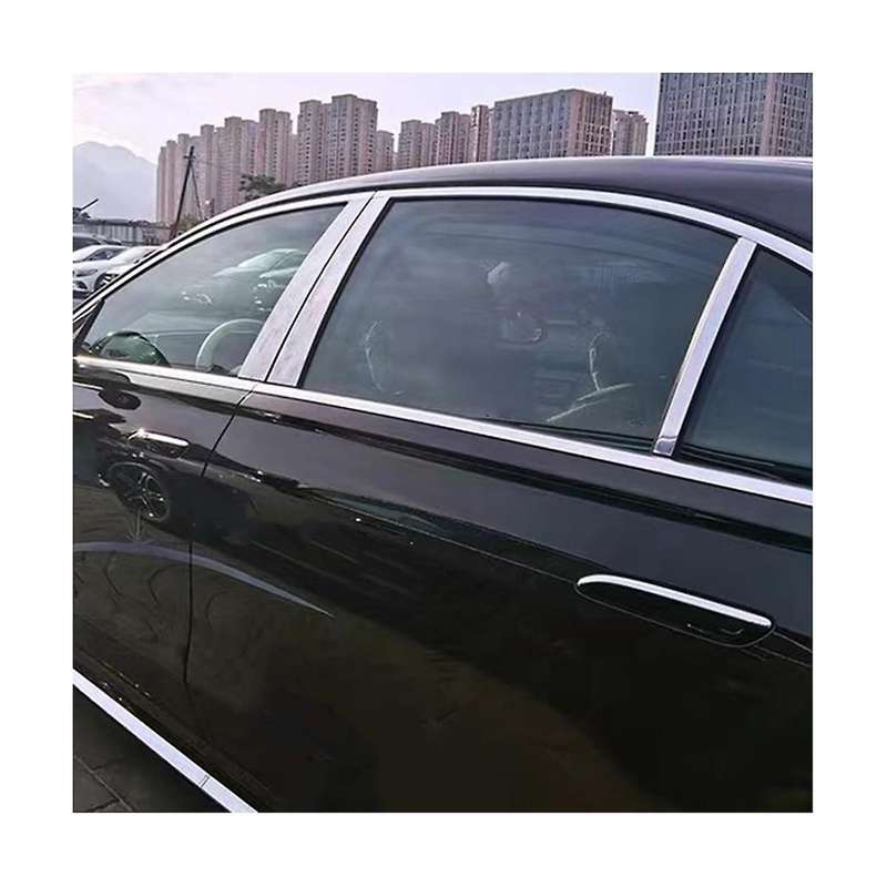 4pcs Chrome Door Window B Pillar Bright Strip for S Class 2014-2020 Exterior Window Center Post Trim