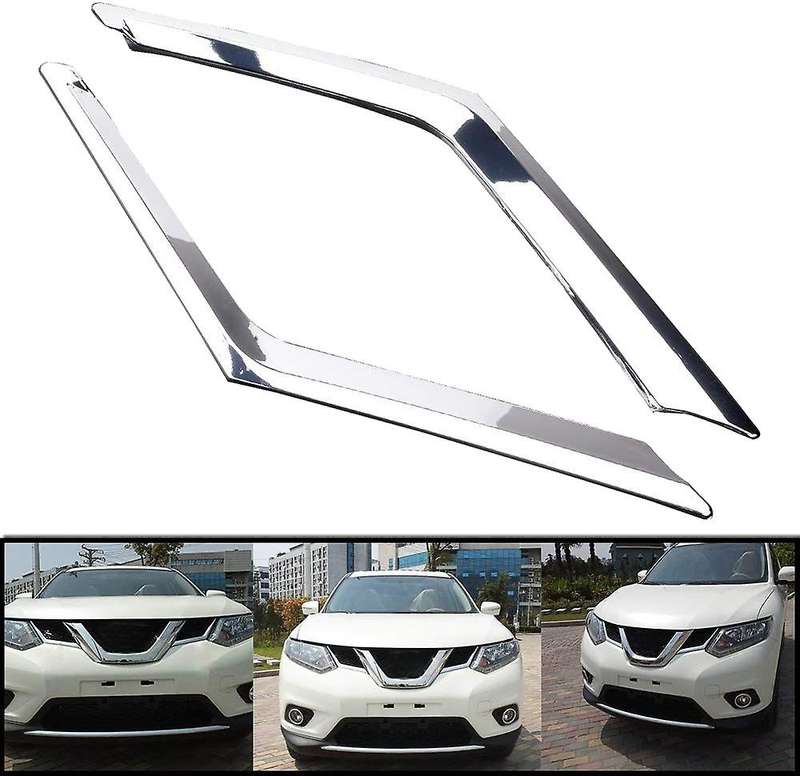 4Pcs Chrome Front Grille Grill Mesh Cover Trim for Rogue T32 2014 2015 2016