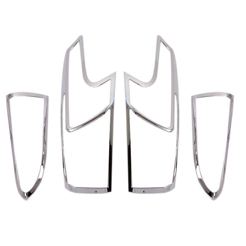 4PCS Chrome Front Rear Headlight Taillight Light Lamp Cover for 2019-2020
